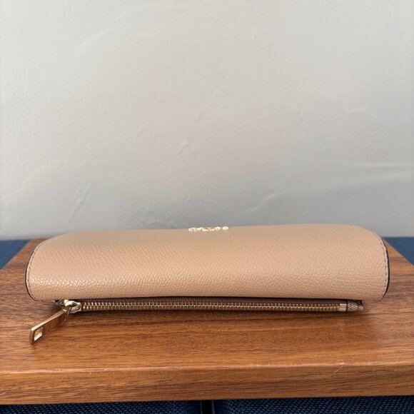 Coach Tan Crossgrain Leather Brown Signature Pop Envelope Wallet - Picture 5 of 16